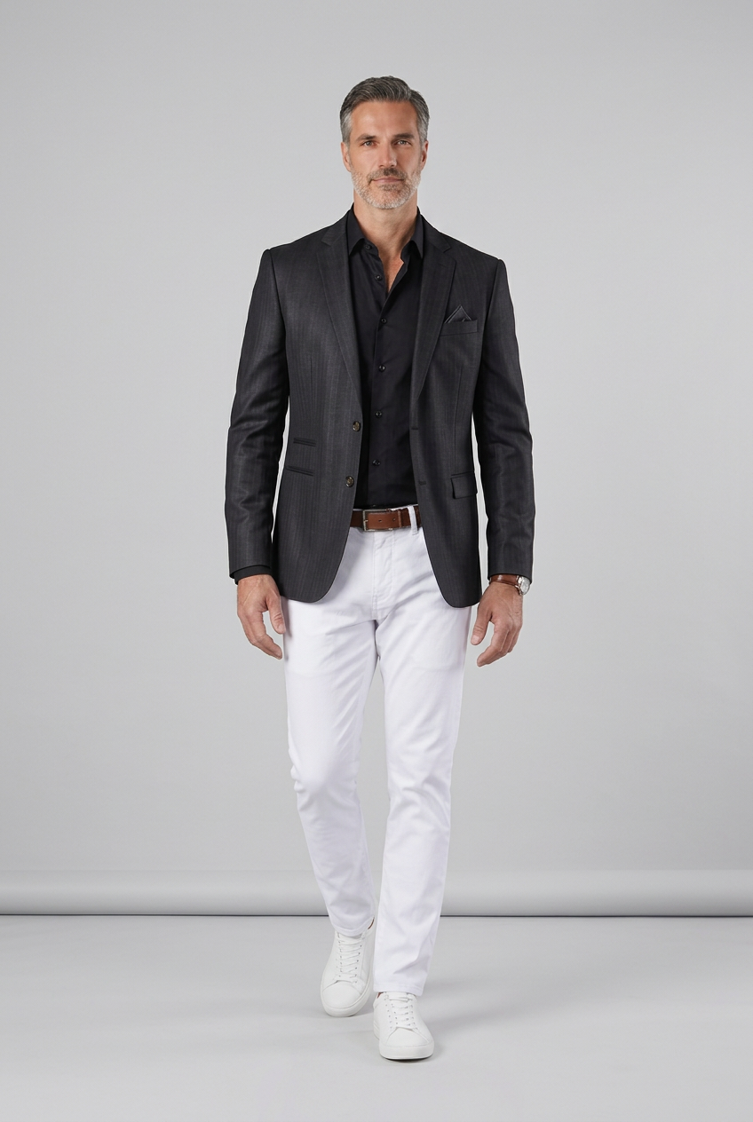 Men’s Black Textured Blazer