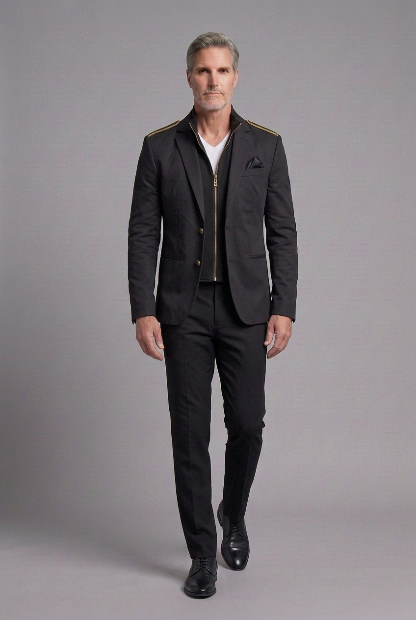 Black & Gold Signature Blazer