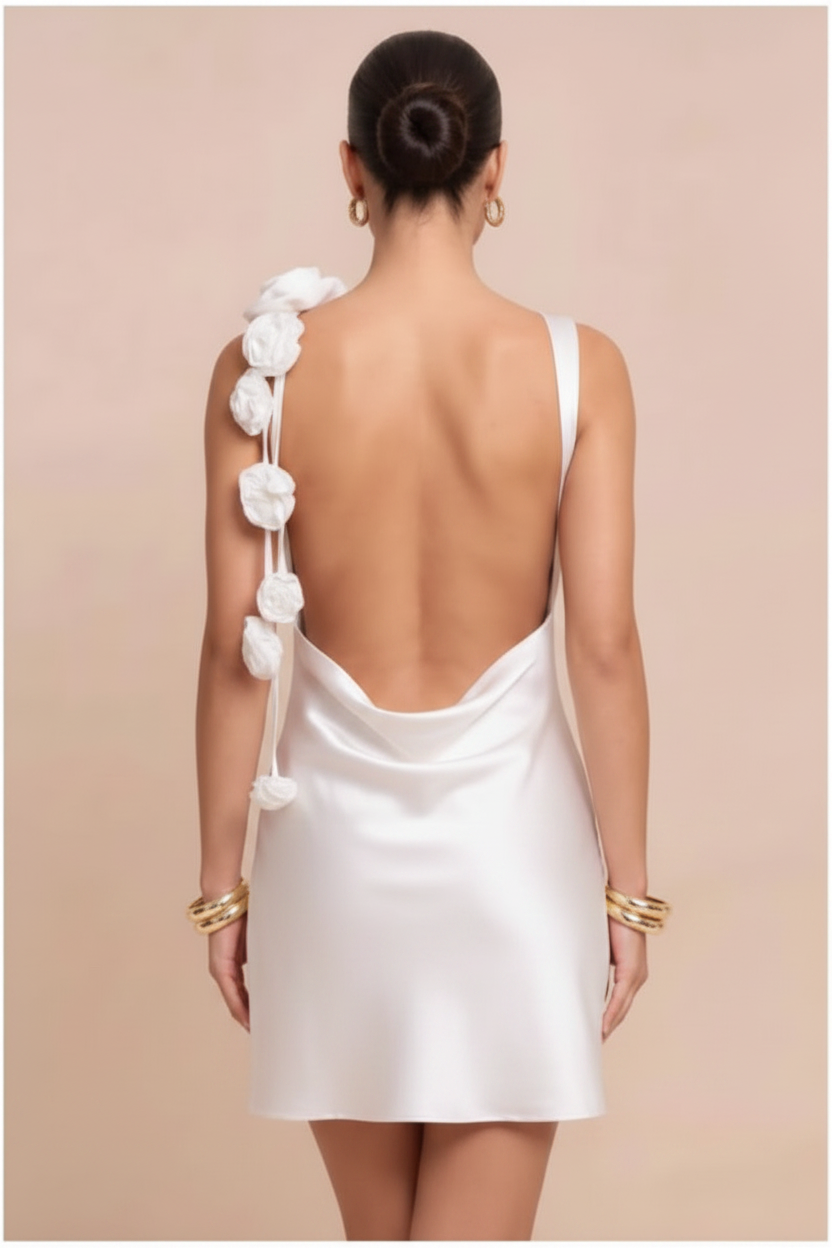 White dress back view