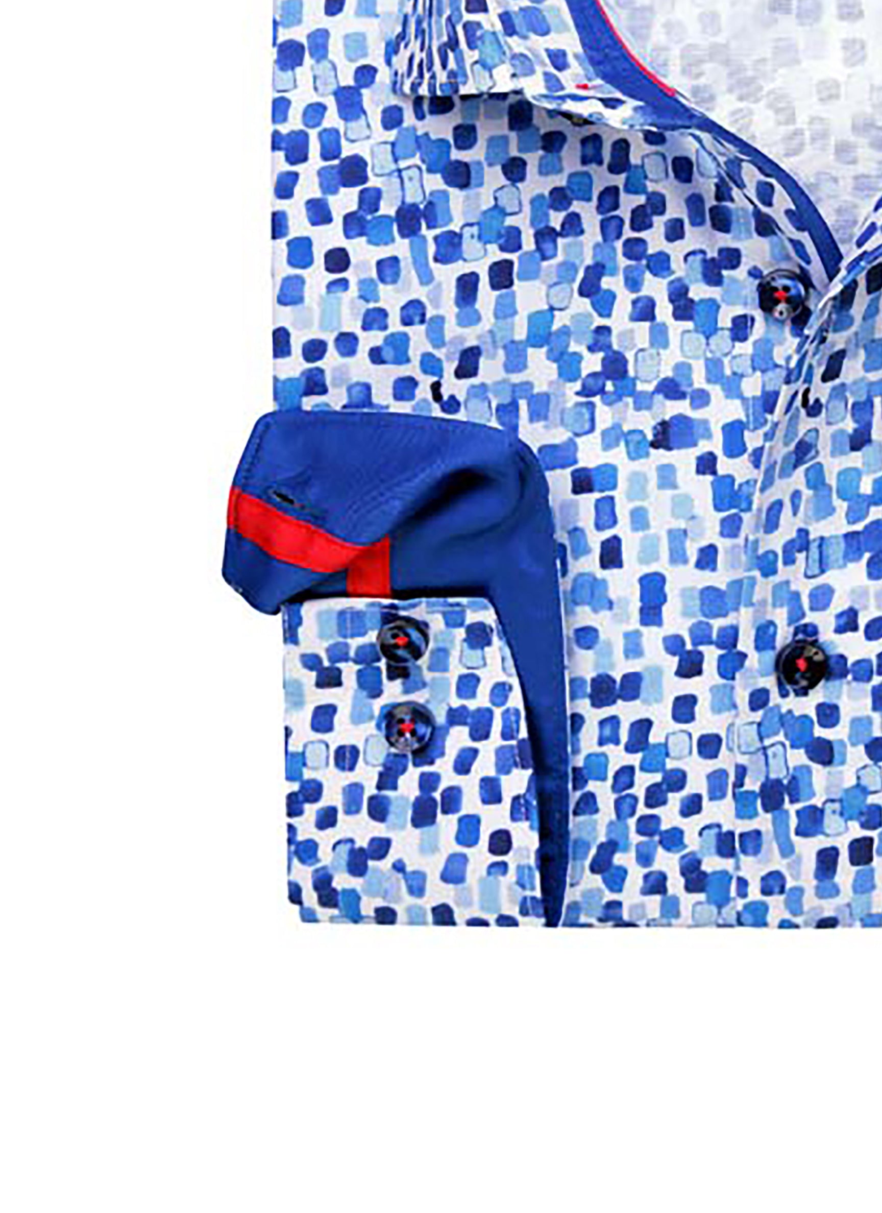 Blue & White Polka Dot Long Sleeve Shirt