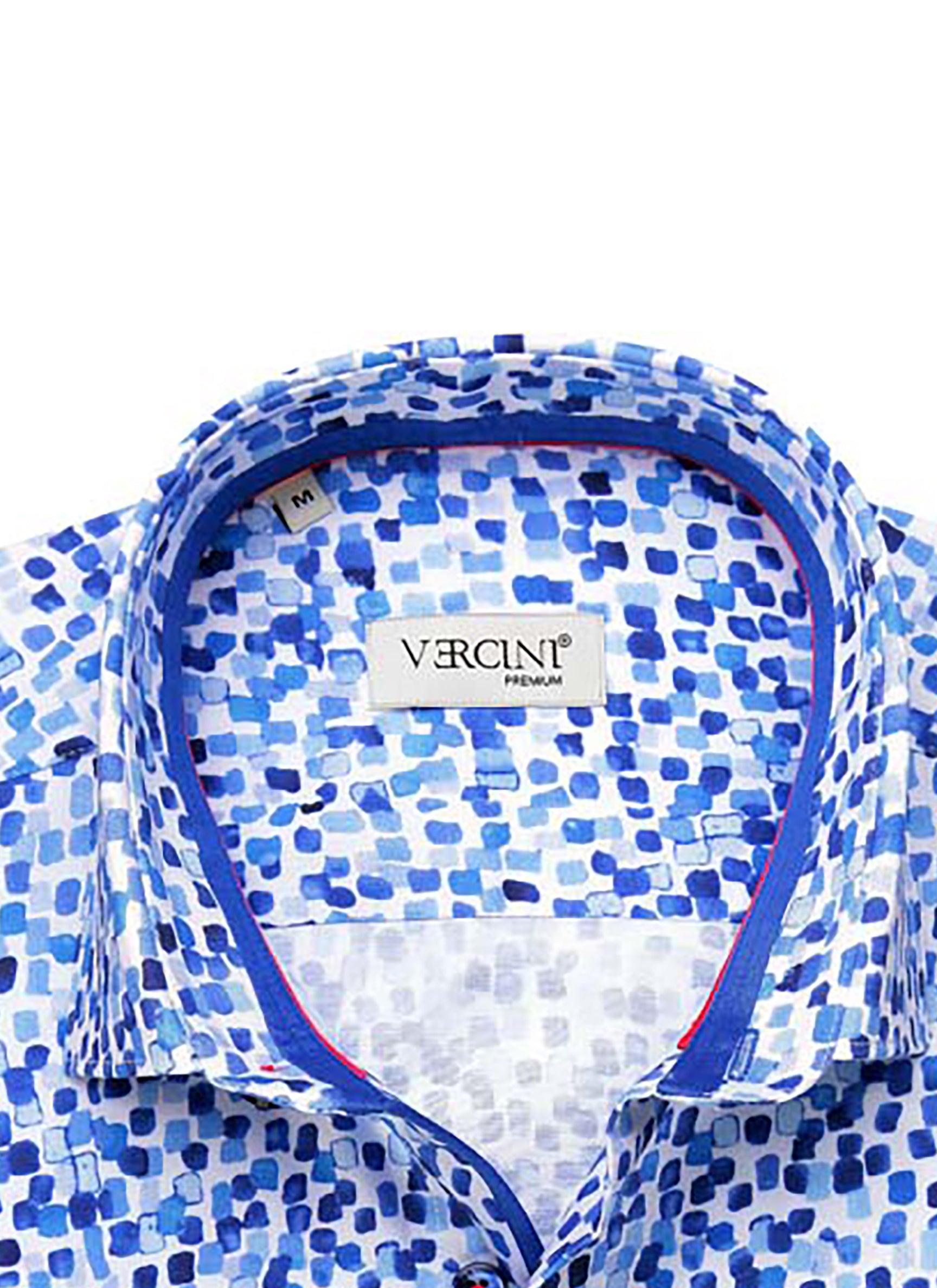 Blue & White Polka Dot Long Sleeve Shirt