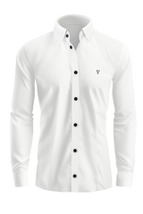 Vercini Versatile Collection: Classic Shirt with Signature 'V' Emblemg