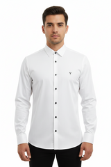 Vercini Versatile Collection: Classic Shirt with Signature 'V' Emblemg
