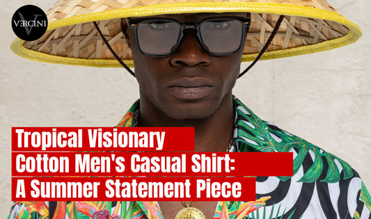 Tropical Visionary Cotton Men's Casual Shirt: A Summer Statement Piece