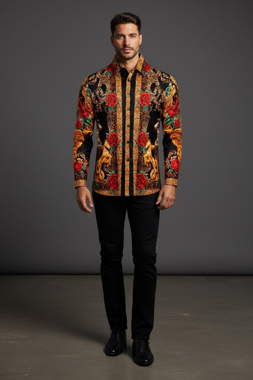 Men's Wildflower Long-Sleeve Shirt