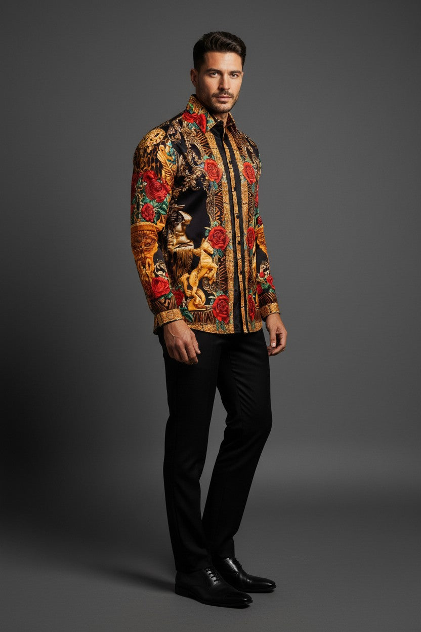 Men's Wildflower Long-Sleeve Shirt