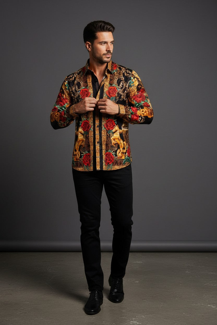 Men's Wildflower Long-Sleeve Shirt