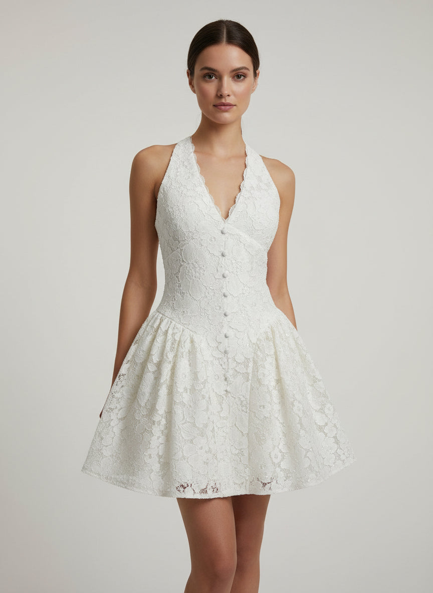 ROMANTIC LACE WHITE DRESS