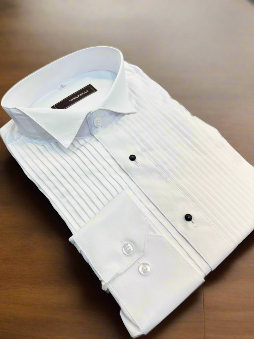 WING-TIP COLLAR TUXEDO SHIRT