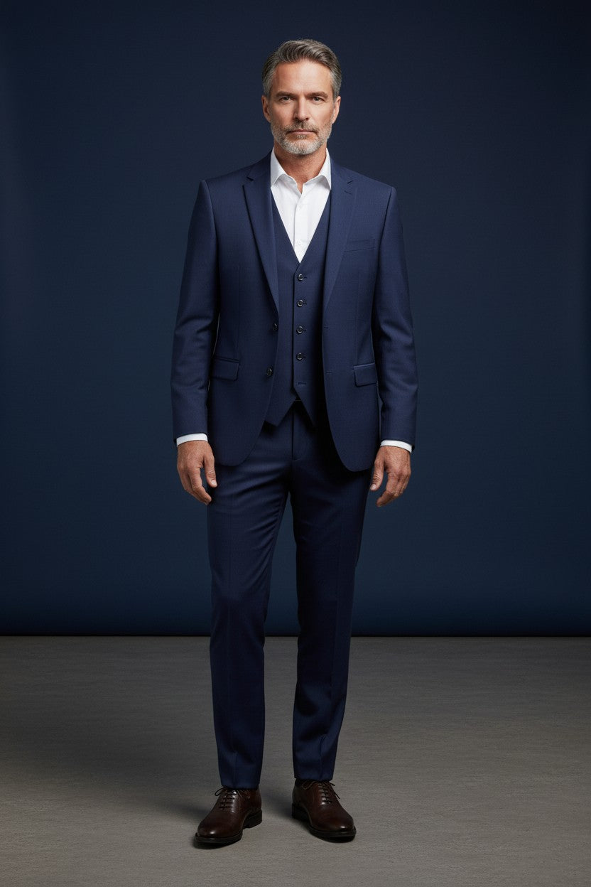 Vercini Men's 3-Piece Slim Fit Suit - Modern Turkish Tailoring