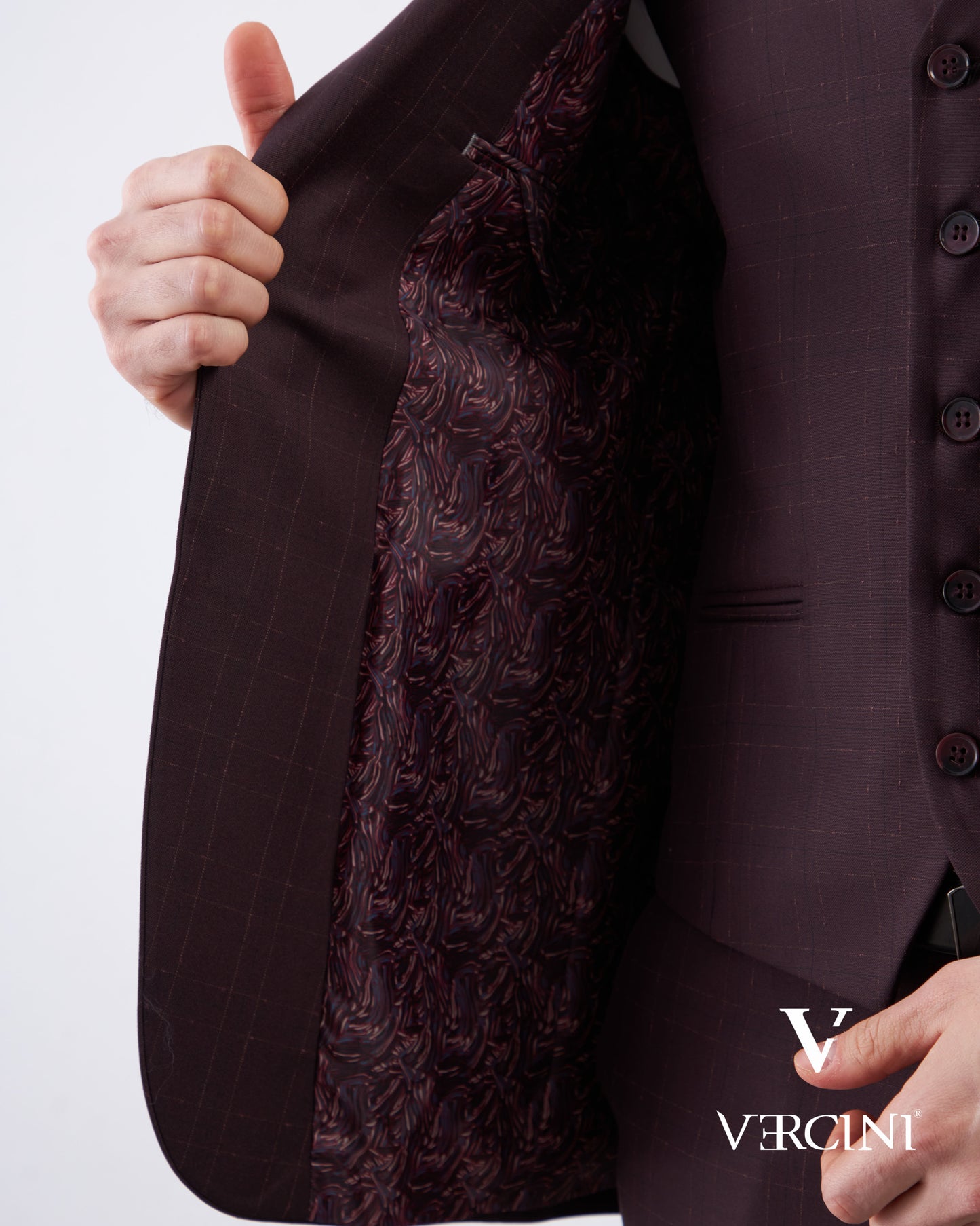Graphite Gridlock Prestige Men's Suit By Vercini