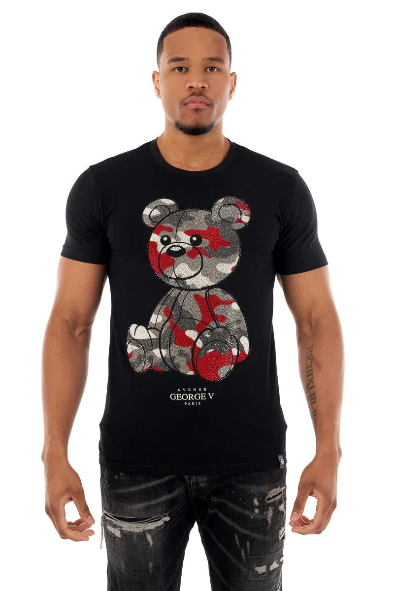 Avenue George V Paris Black Military Teddy Bear T-Shirt