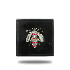 CRYSTAL GOLD PLATED BEE PIN BROOCH Ph accessories Vercini