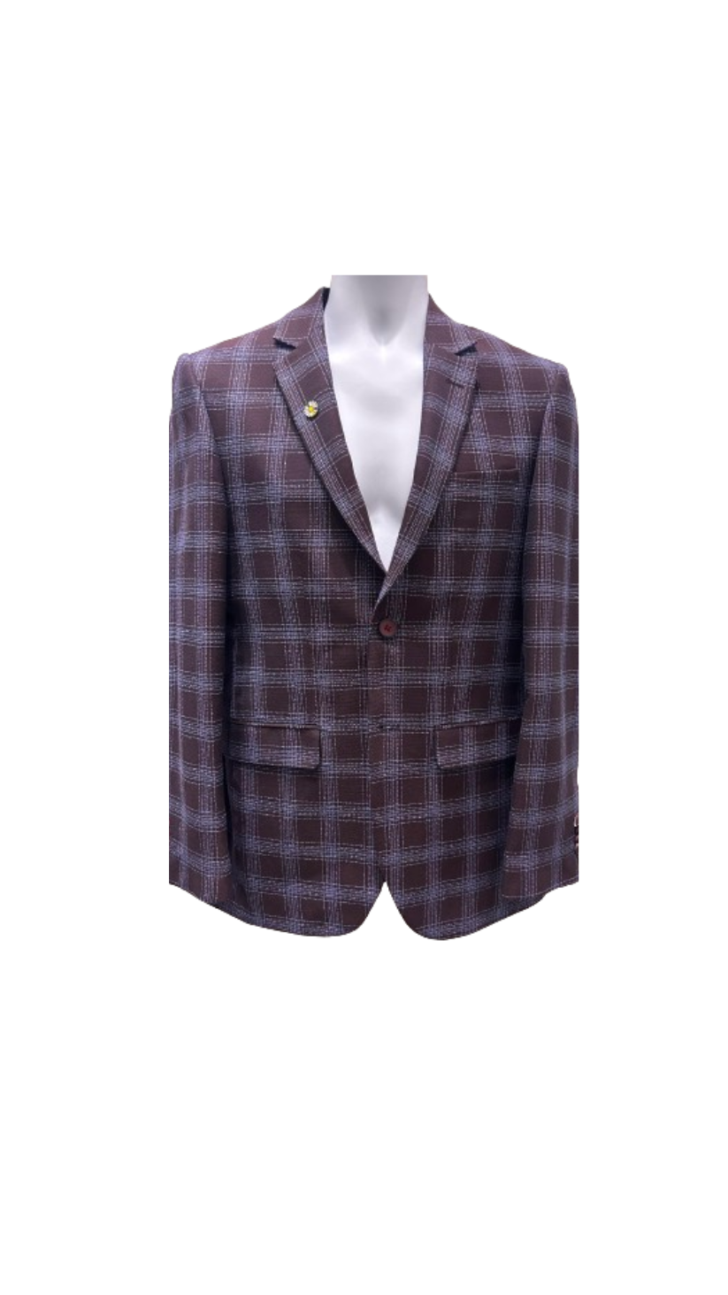 Men Checkered Casual Blazer