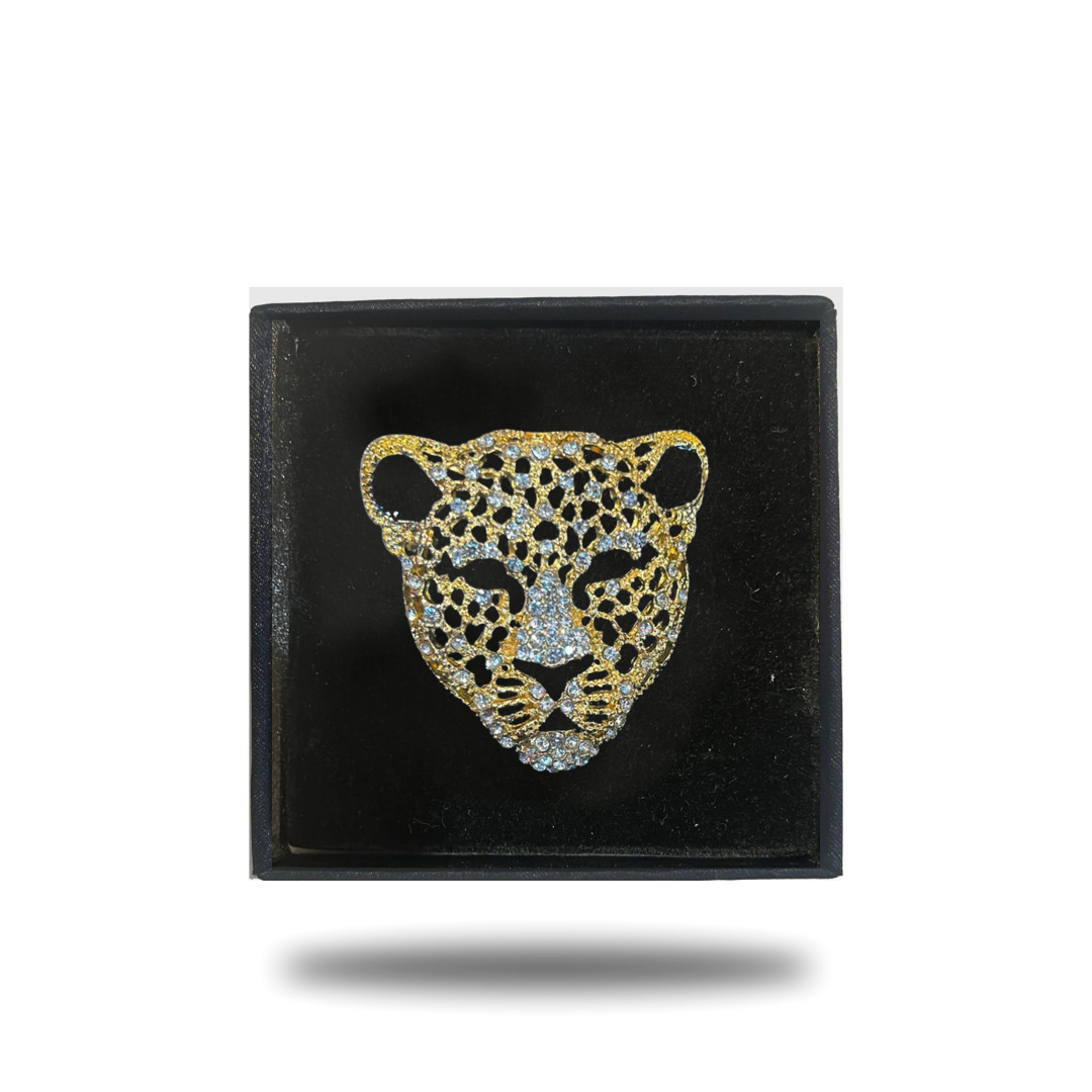 Leopard Crystal lapel pins Ph accessories Vercini
