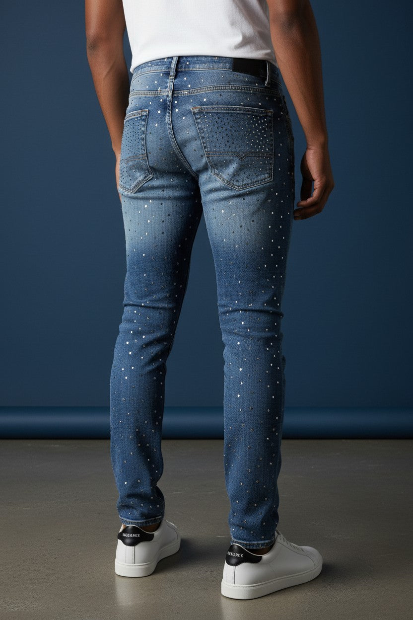 Dynamo Light Blue Sparkle Denim Jeans