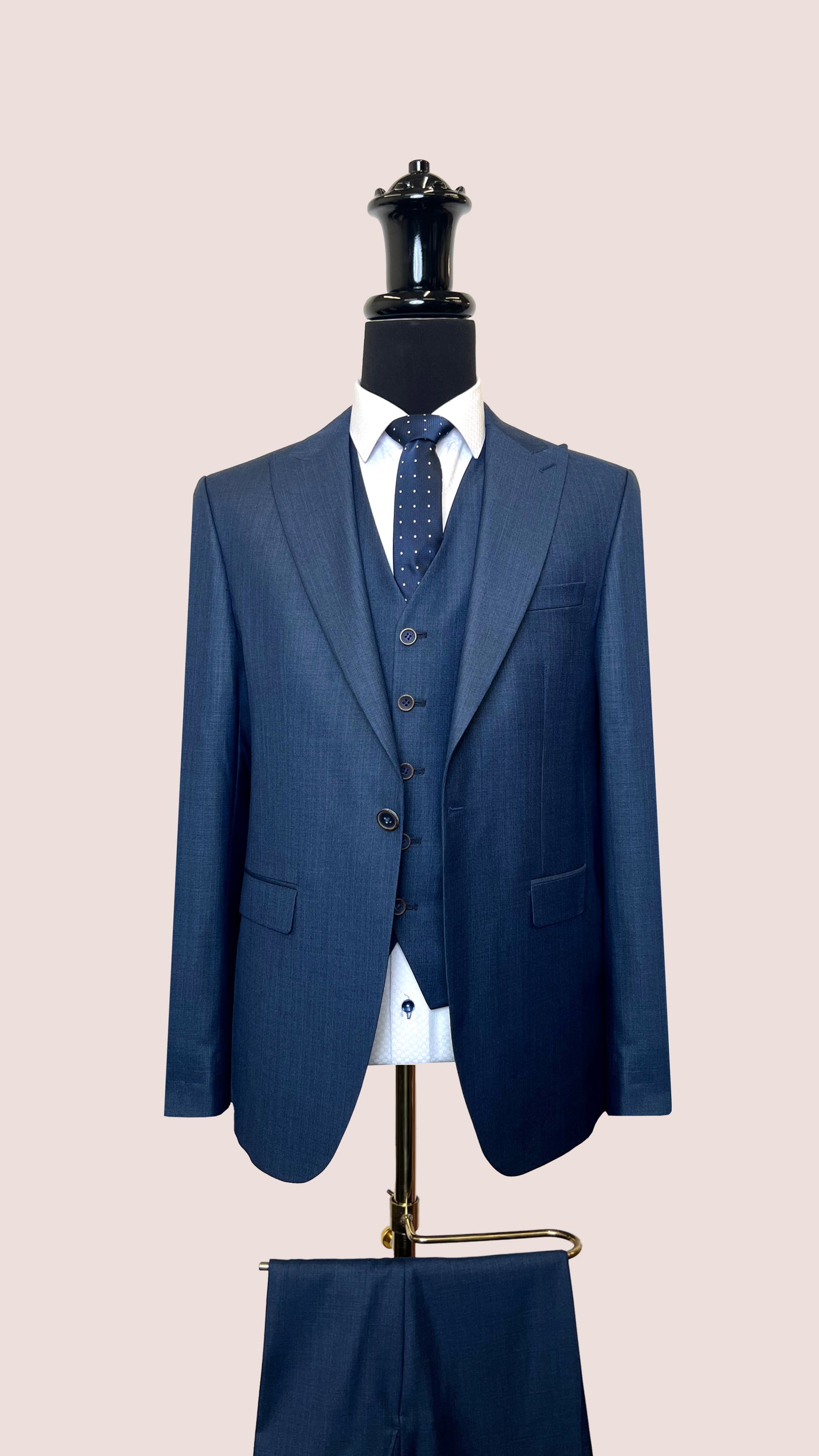 Vercini 3-Piece Classy Men's Business Suit with Reversible Vest SUITS 3 Piece Suits Vercini