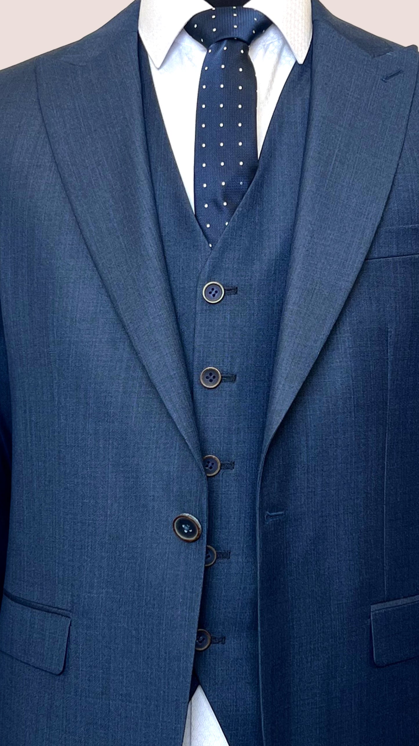 Vercini 3-Piece Classy Men's Business Suit with Reversible Vest