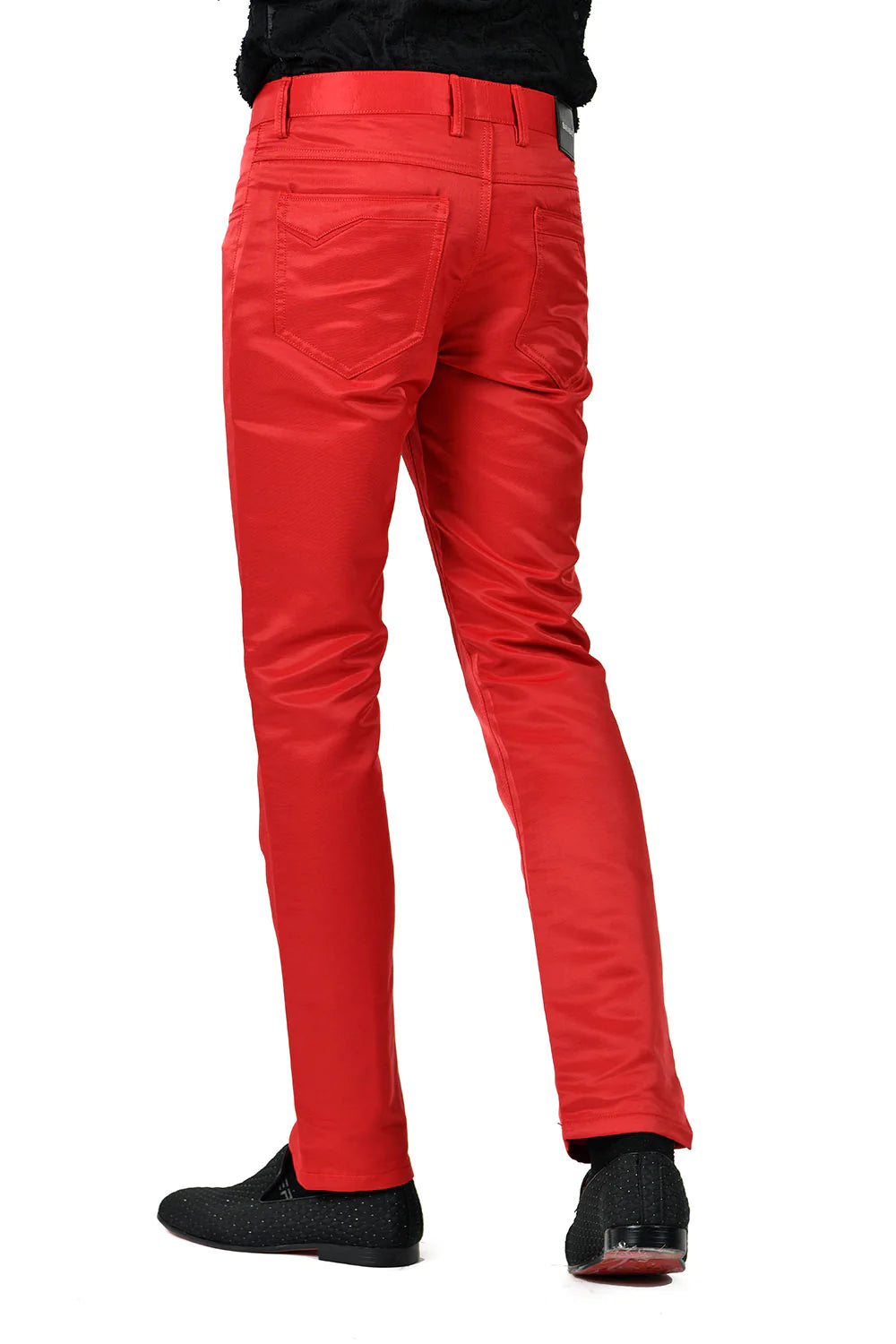 Men's Solid Color Zip and Button Fastening Straight Fit Designer Pants