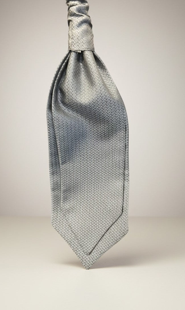 Black Mandarin Collar Tuxedo with Charcoal Paisley Vest & Ascot