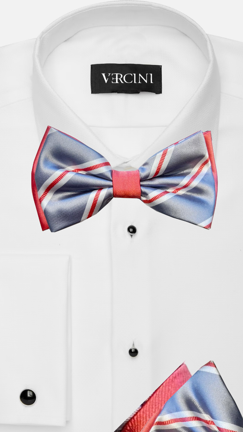 Bowtie double pocket square