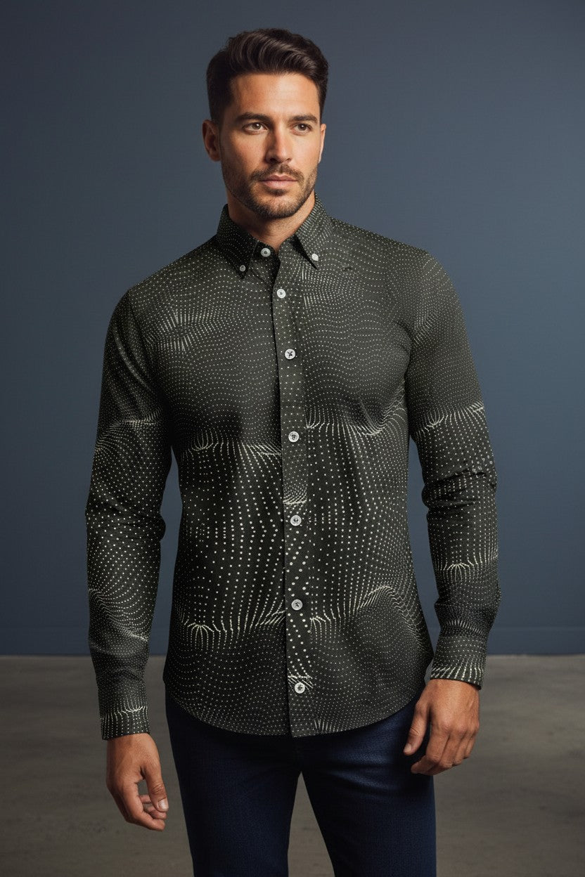 Vercini Dotted Rhythm Shirt – Premium Men's Casual Shirt