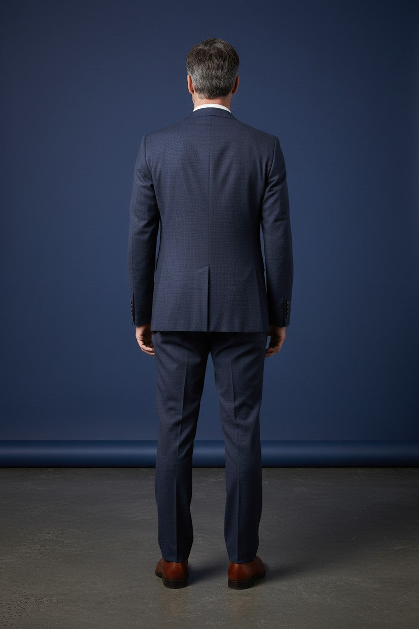 Di Claro Classic Elegance Two-Piece Suit in Charcoal Gray