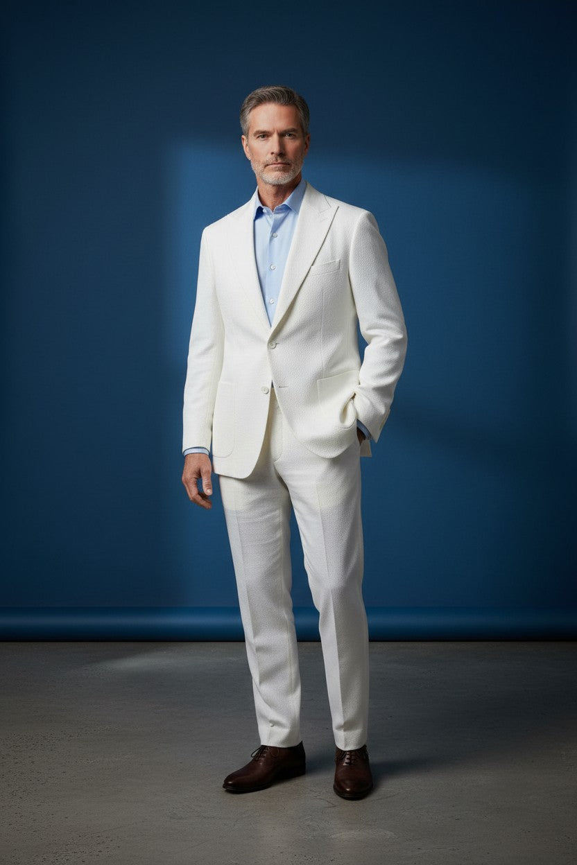 Di Claro Classic Elegance Two-Piece Suit in Charcoal Gray