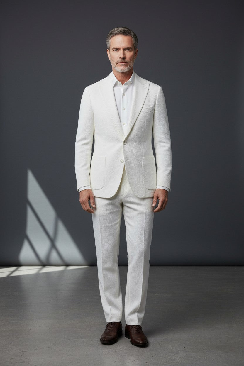 Di Claro Classic Elegance Two-Piece Suit in Charcoal Gray