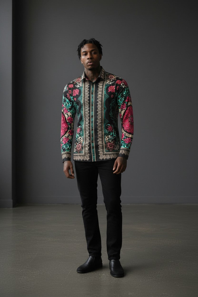 Luxury Ornate Patterned Shirt
