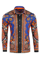 Men's Floral Exquisite Long Sleeve Shirt