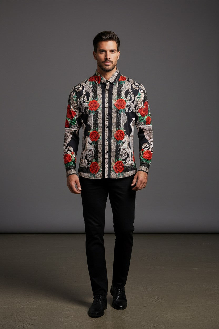 Men's Wildflower Long-Sleeve Shirt