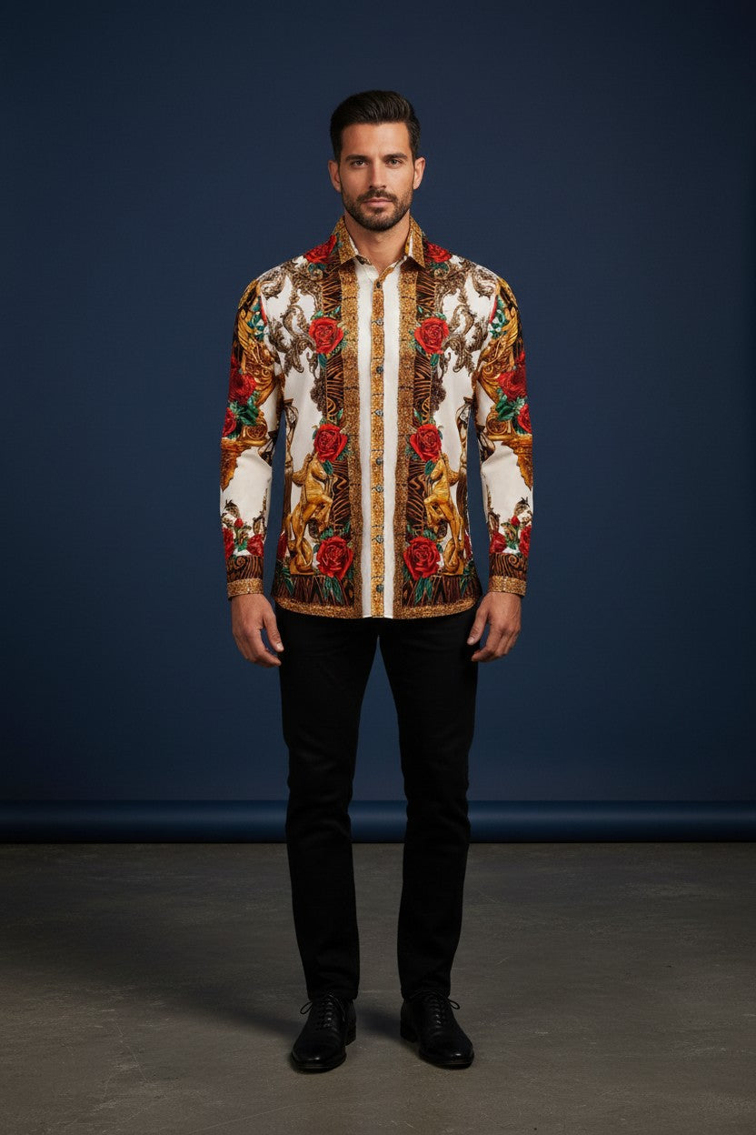 Men's Wildflower Long-Sleeve Shirt