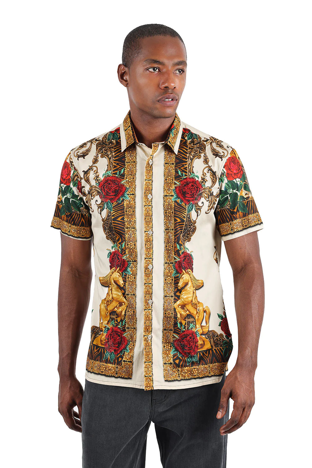 Barabas Men's Wildflower Wrangler Short Sleeve Shirt SHIRTS Barabas Collection Vercini
