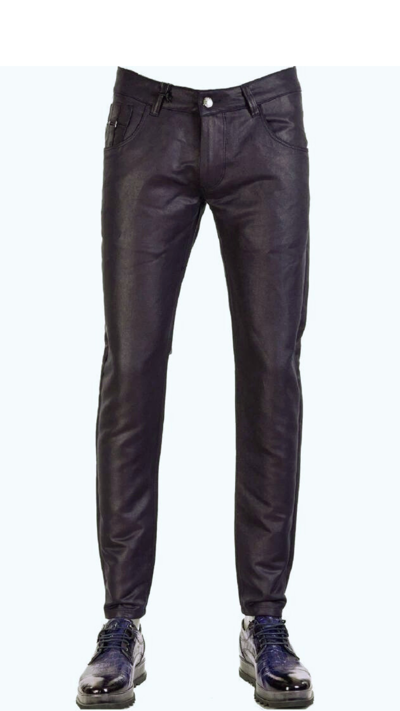 D-Loop Ring Waxed Pants JEANS Mondo Collection Vercini