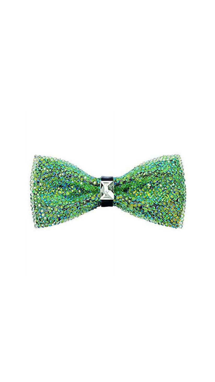 Glitter Crystal Rhinestone Tuxedo Bow tie Wedding Prom Party