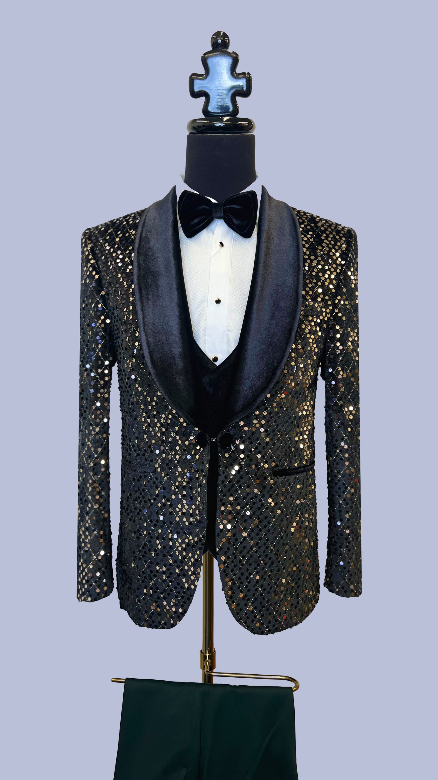 Luxe Sequin Vercini Tuxedo® SUITS 3 Piece Suits Vercini