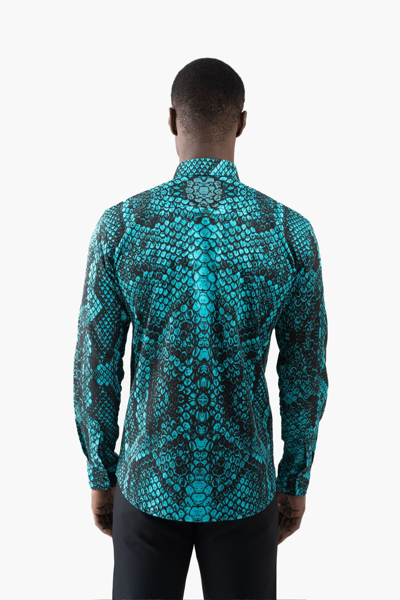 Azure Serpentis Button-Up Shirt