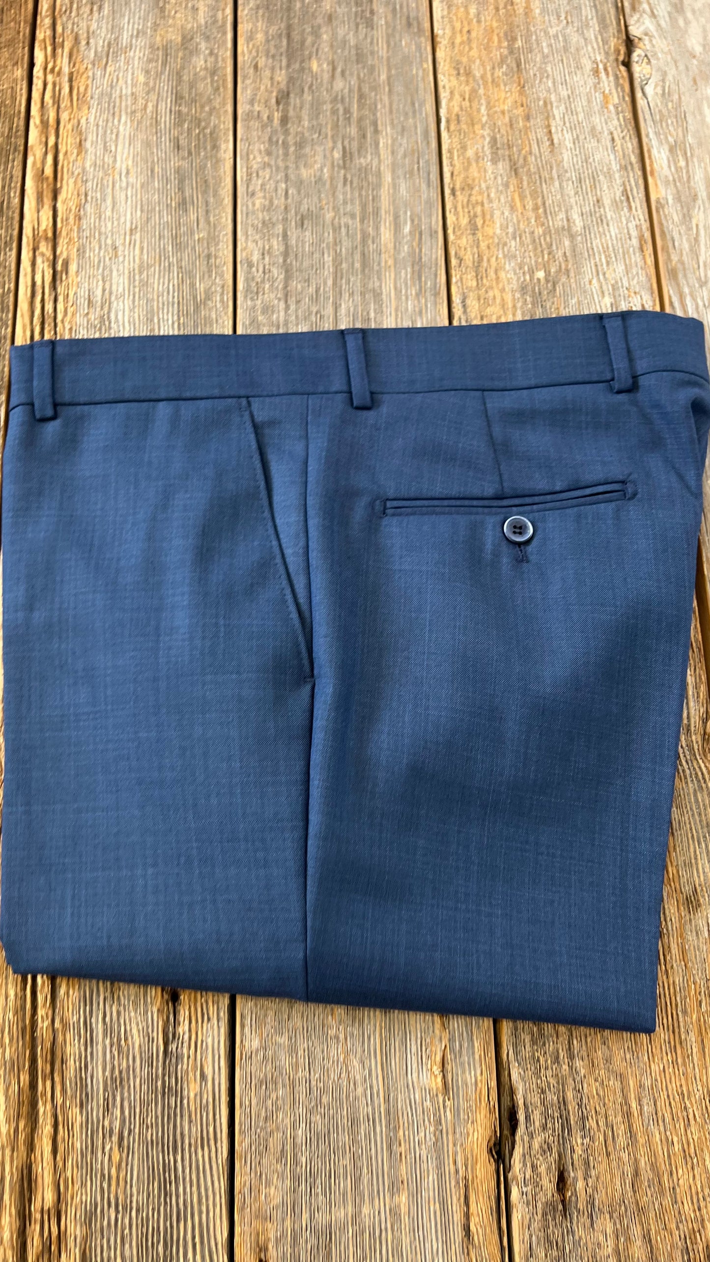 Vercini Classic Blue Textured Slim Fit Suit