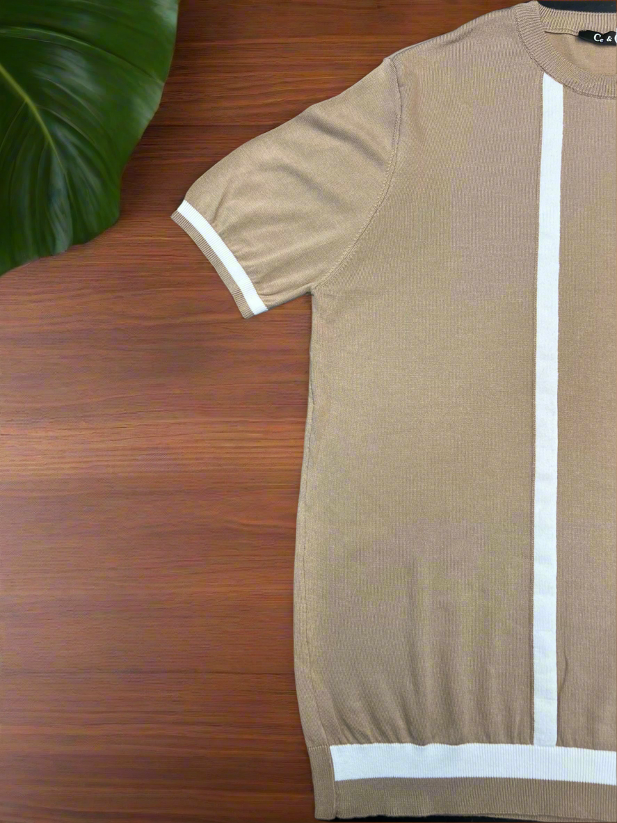 Vercini by CE&CE Striped Polo – Refined Comfort in Classic Tones