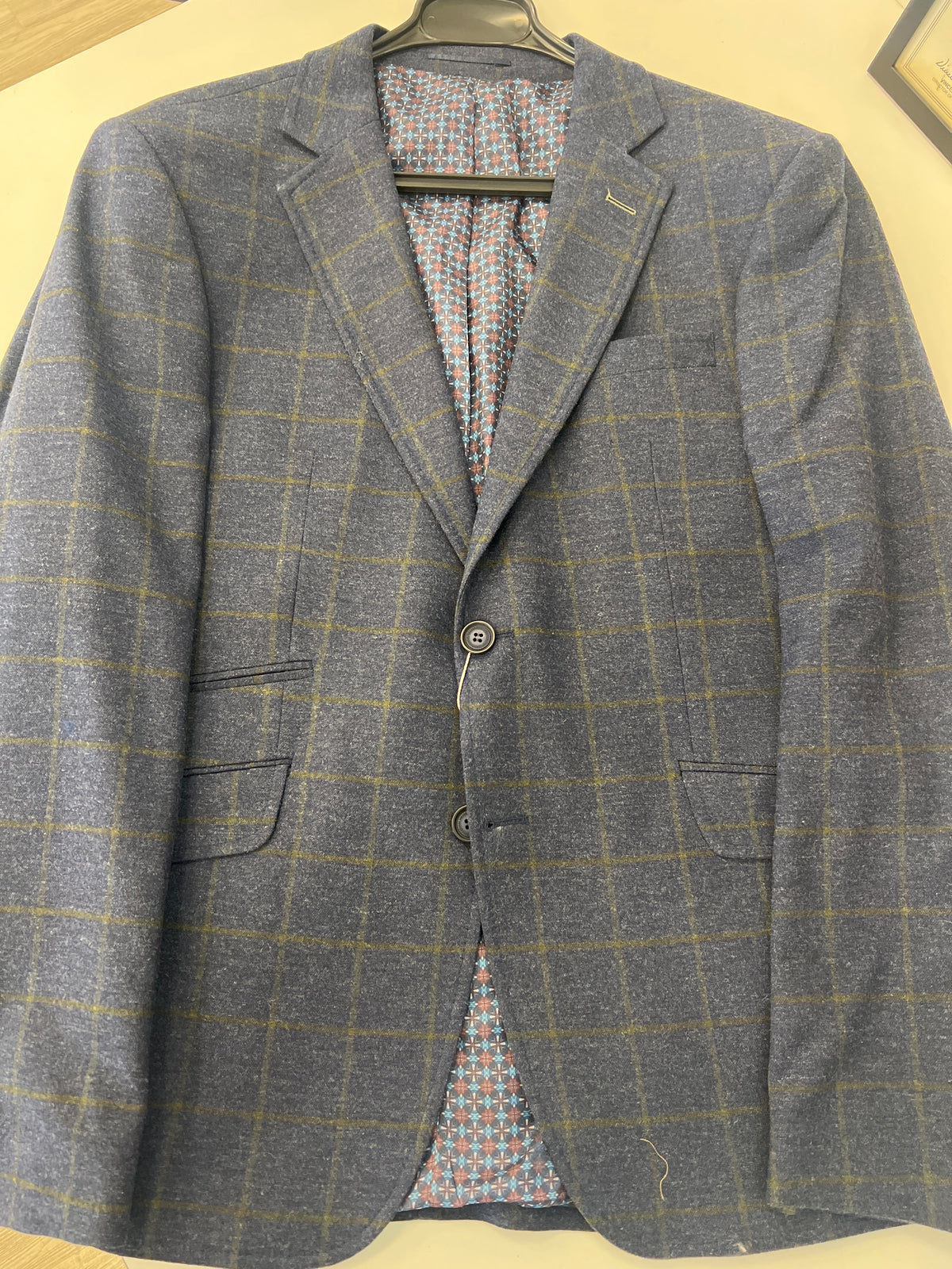 Vercini Windowpane Check Blazer