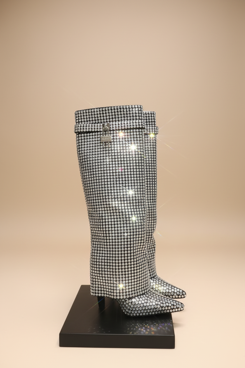 FULL CRYSTALS LONG BOOTS