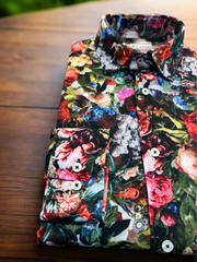 Floral Abstract Fusion Shirt – Artful Detail, Luxe Comfort