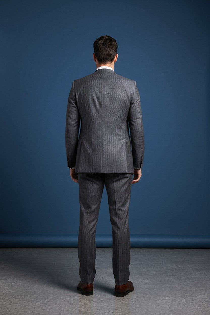 Pinstripe Wool Suit