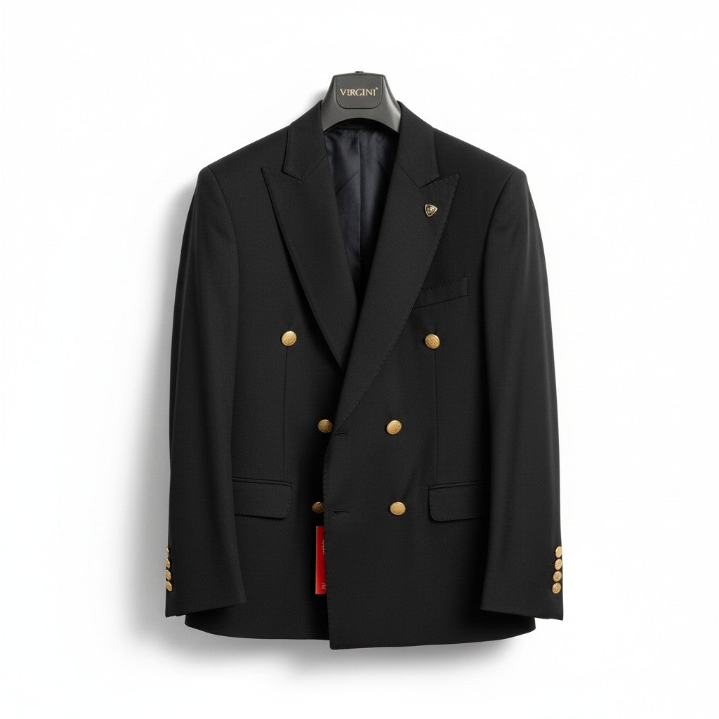 Emilio Sagezza Double Breasted Suit - Two Piece Men's Formal Suit