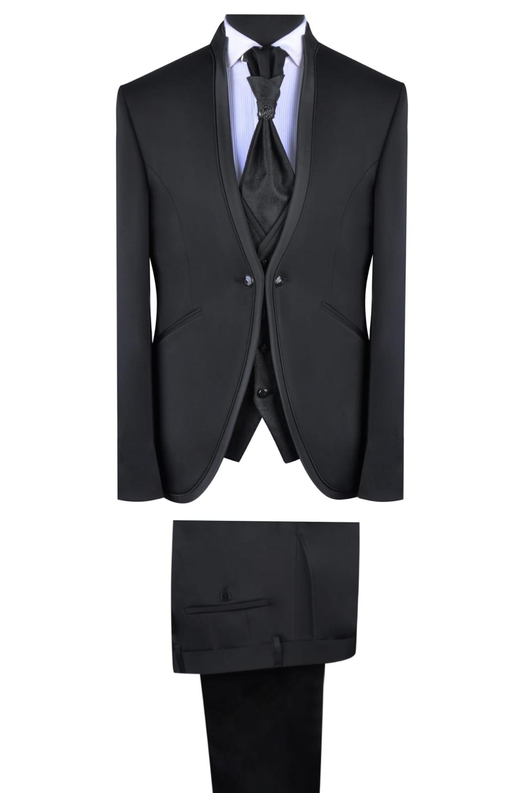 Modern Graphite Tuxedo with Satin Lapel