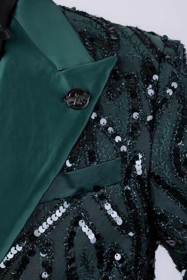 Collins Sequin Blazer - Luxury Embellished Formal Jacket