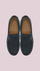 Vercini Men's Classic Leather Loafers in Black SHOES Do Vercini