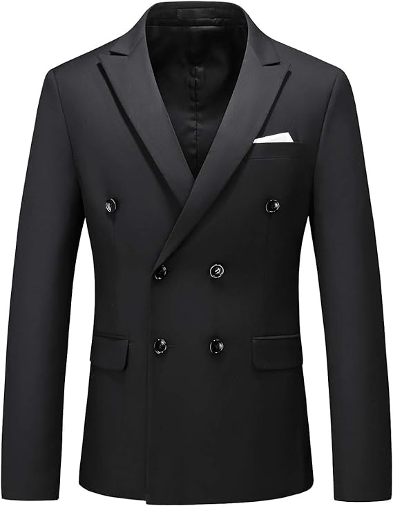 Men's Double Breasted Classic Solid Slim Fit Suit