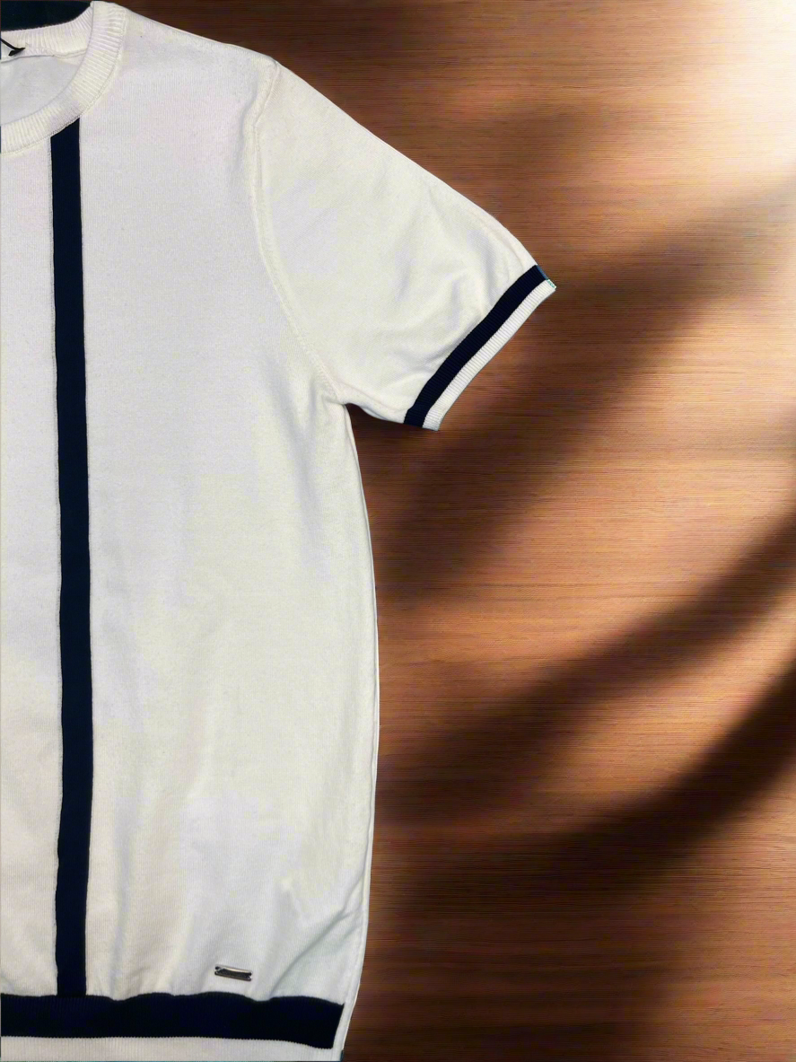 Vercini by CE&CE Striped Polo – Refined Comfort in Classic Tones